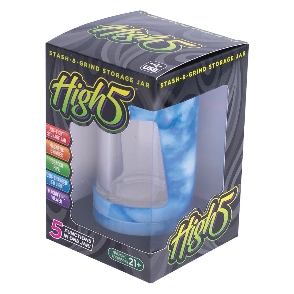 High5 Stash & Grind LED Storage Jar | 4" | 4pc