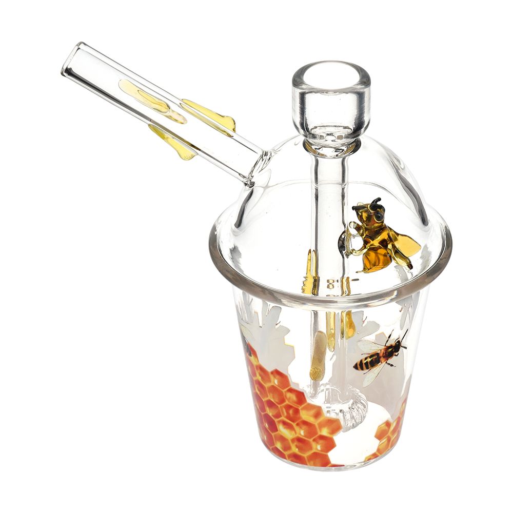 The High Culture Buzzin' Bee Glass Cup Bubbler - 5.5"