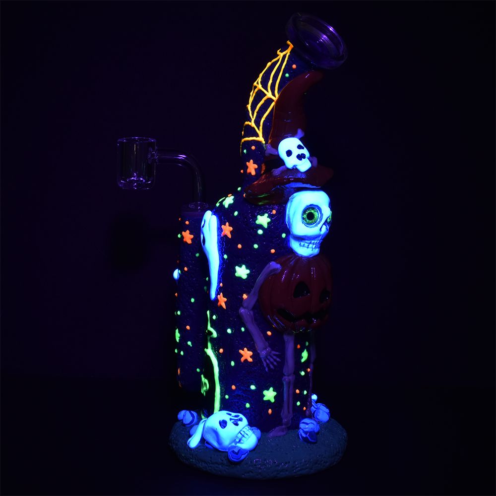 The High Culture Frightening Fiesta Enamel on Glass Dab Rig - 9.5" / 14mm F