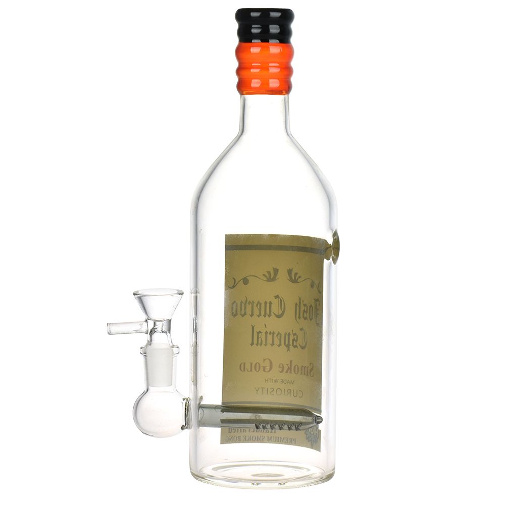 The High Culture Tequila Bottle Glass Water Pipe - 9.5" / 14mm F