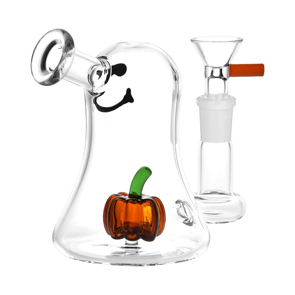 The High Culture Li'l Ghosty Glass Water Pipe - 4.5 / 14mm F