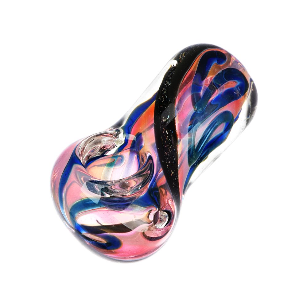 The High Culture It's a Swirled World Glass Spoon Pipe - 2.5"