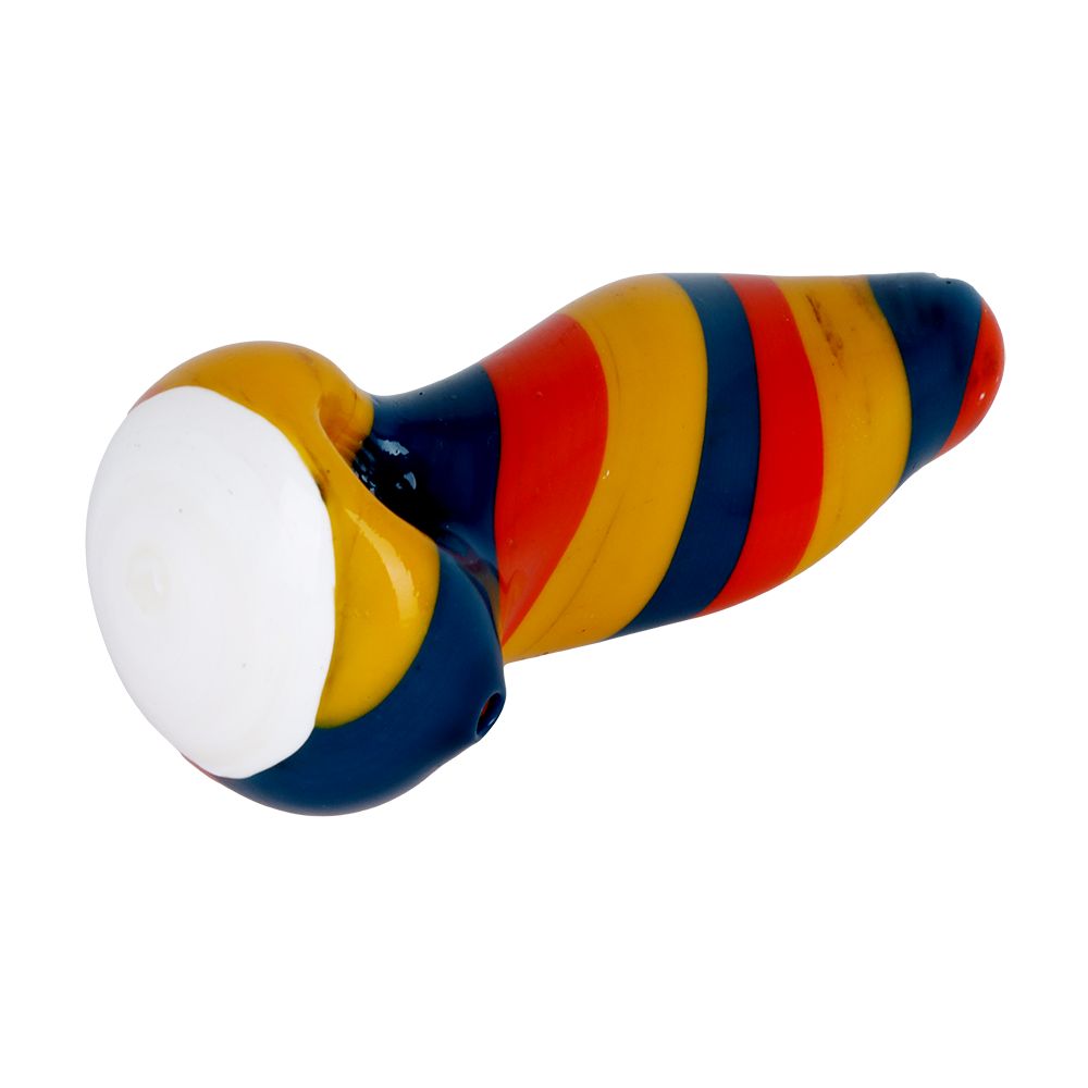 The High Culture Dancing Queen Half-Twist Stem Glass Spoon Pipe - 4.5"