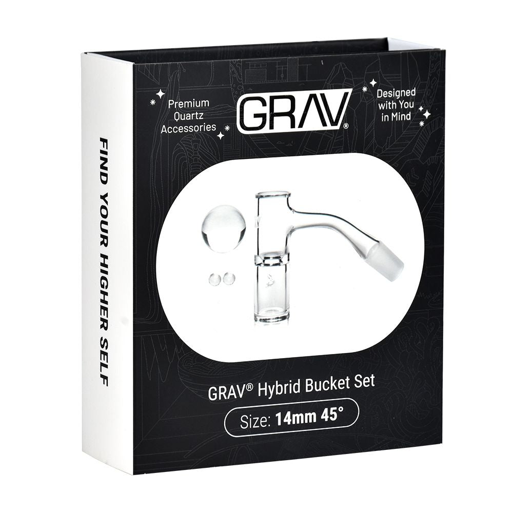 GRAV Hybrid Bucket Quartz Banger Set | 4pc | 14mm M