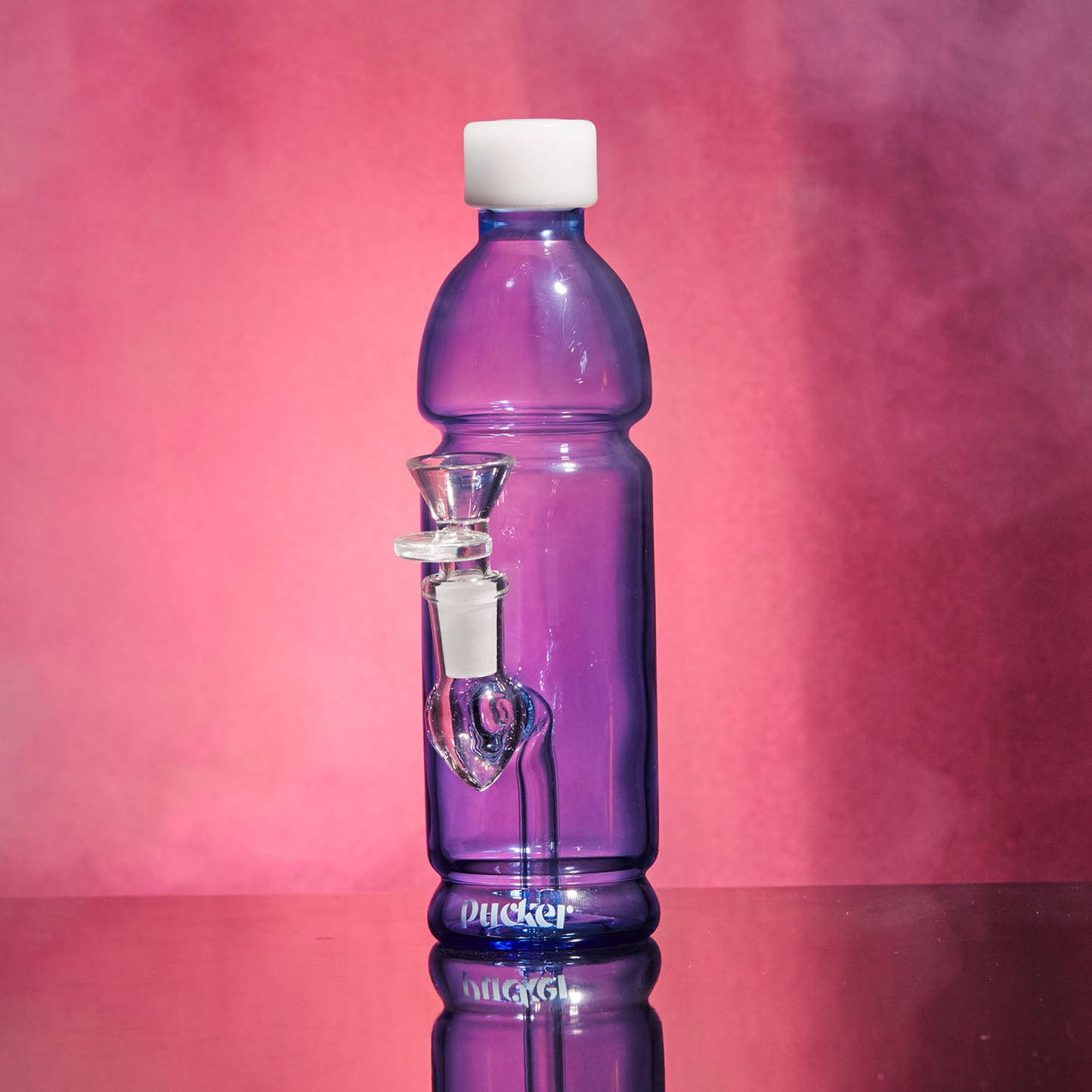 Pucker Canteen Water Smoking Bong Pipe - Blue 5mm