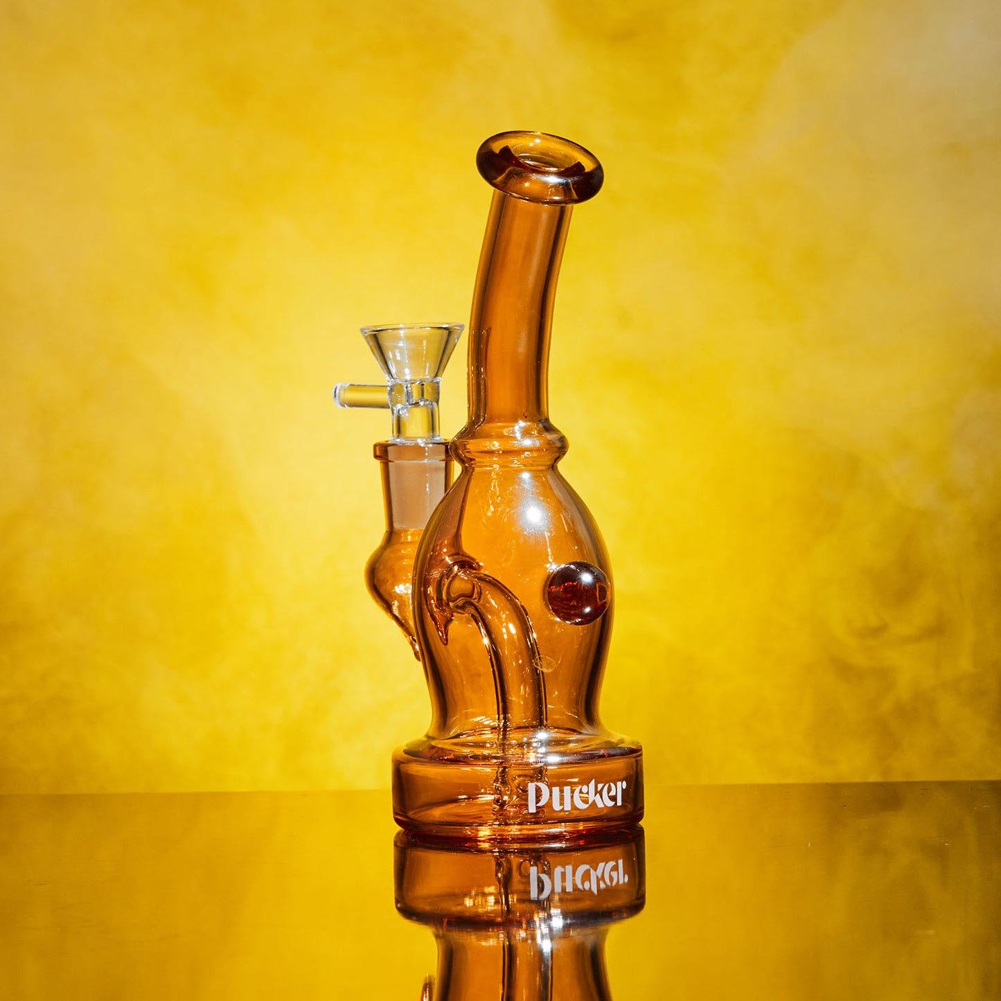 Pucker Drop Water Smoking Bong Pipe - Champagne 5mm