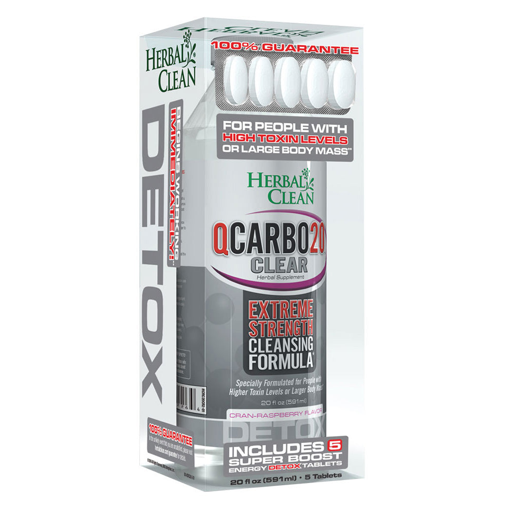 Herbal Clean QCarbo20 Clear | 20oz Detox