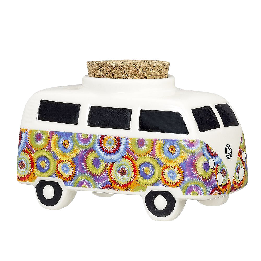 The High Culture Vintage Hippie Bus Ceramic Stash Jar