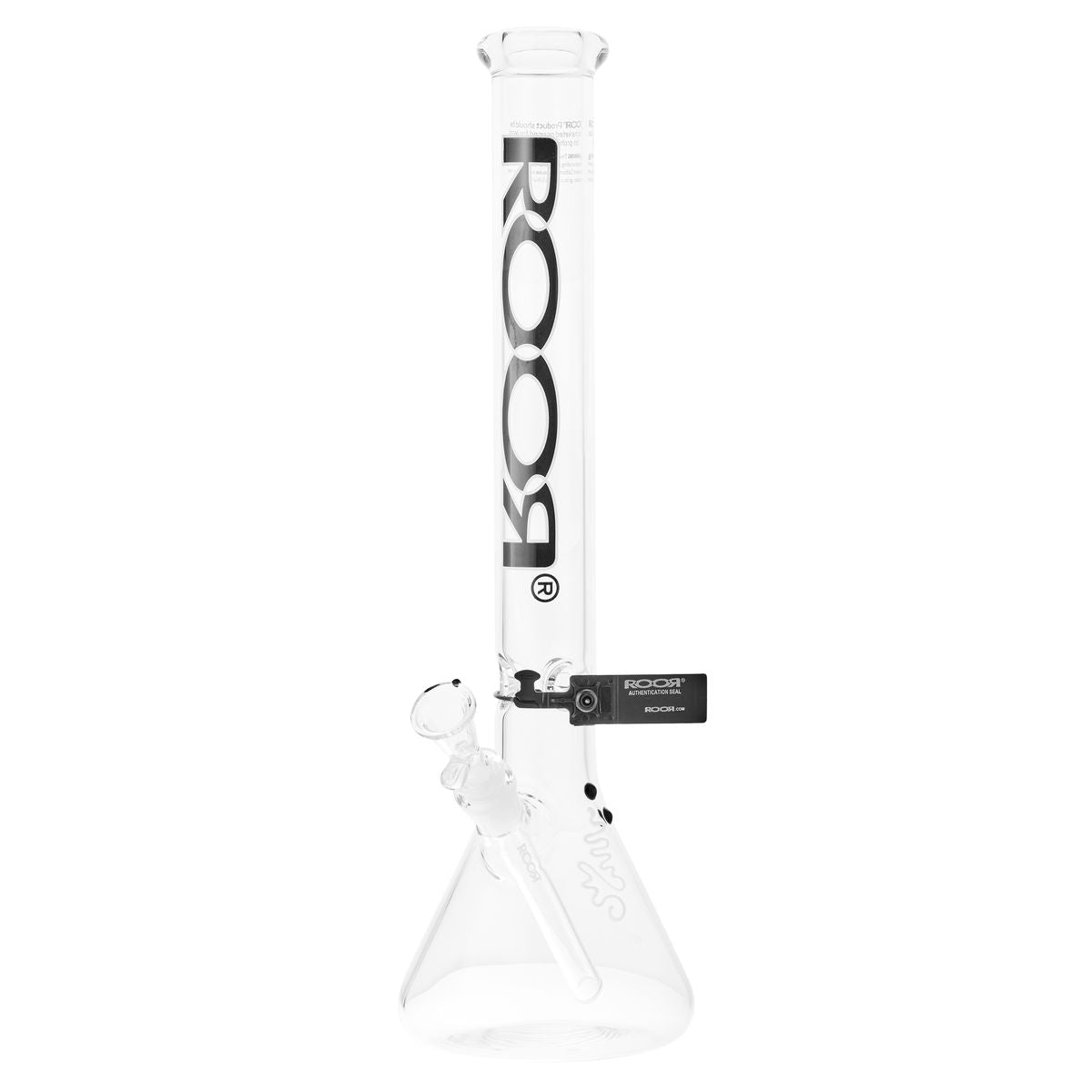 RooR 18" 19mm Classic Beaker Water Pipe - Black/White Logo