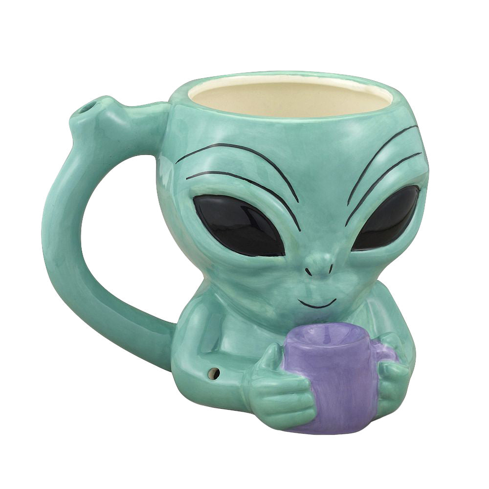 The High Culture Alien Ceramic Pipe Mug - 12oz