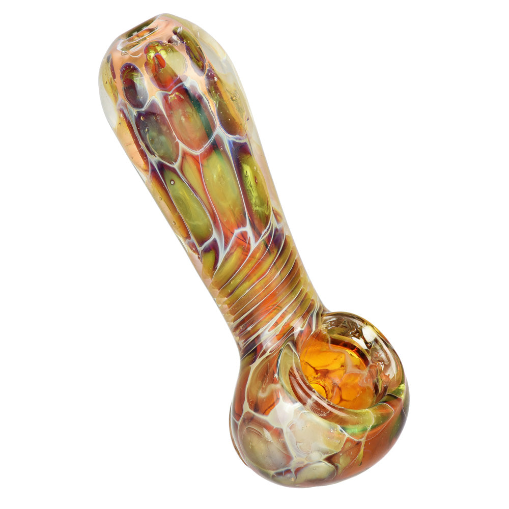 The High Culture Golden Snake Design Hand Pipe - 3.75"