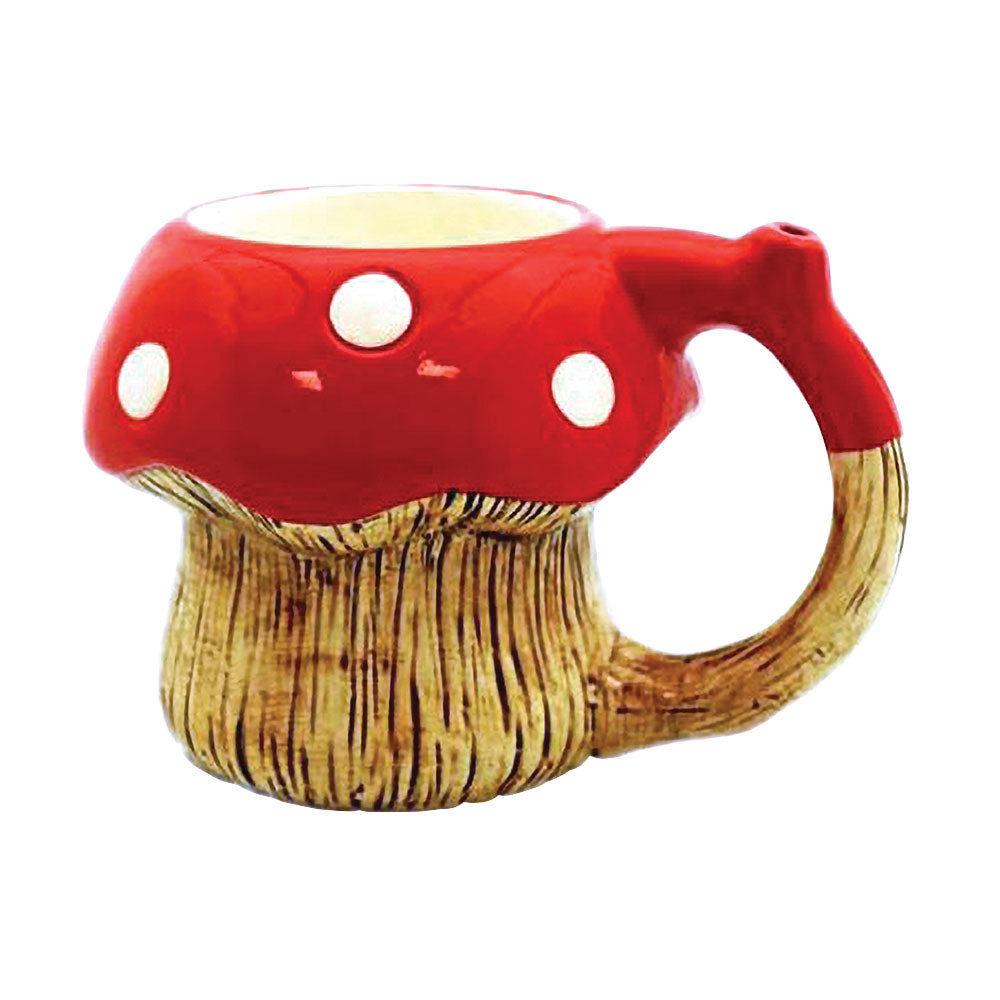 The High Culture Red Mushroom Ceramic Pipe Mug - 6oz