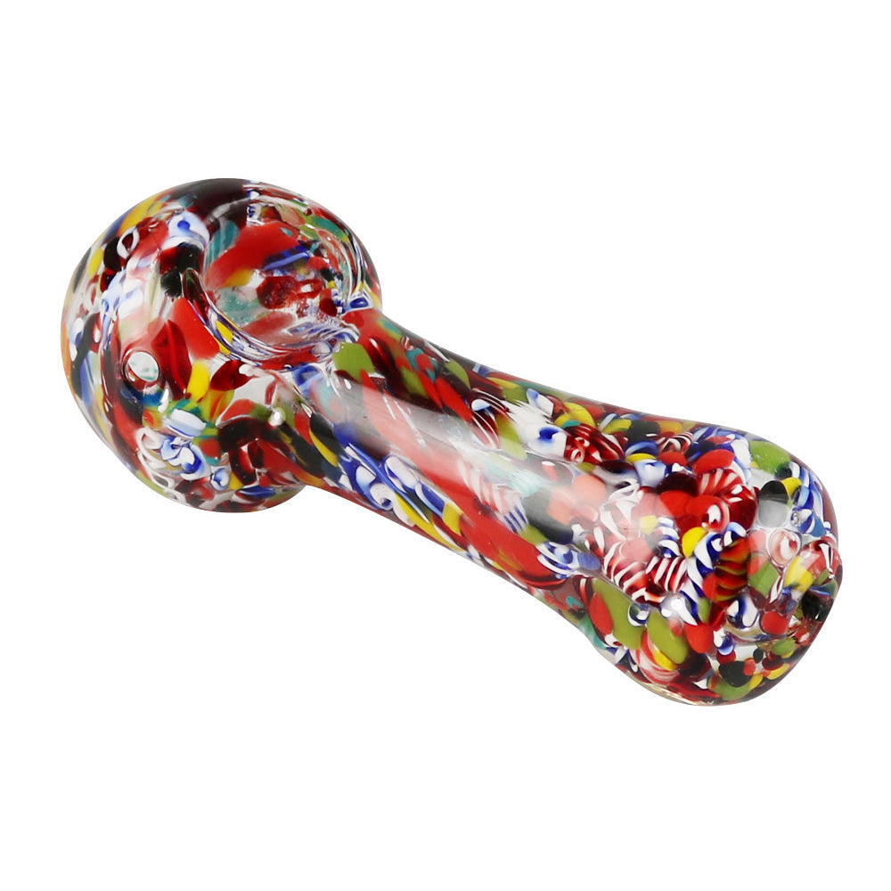 The High Culture Splatter Frit Glass Hand Pipe - 4.5"
