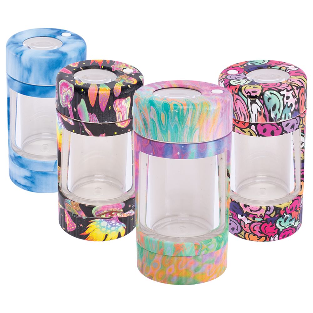 High5 Stash & Grind LED Storage Jar | 4" | 4pc
