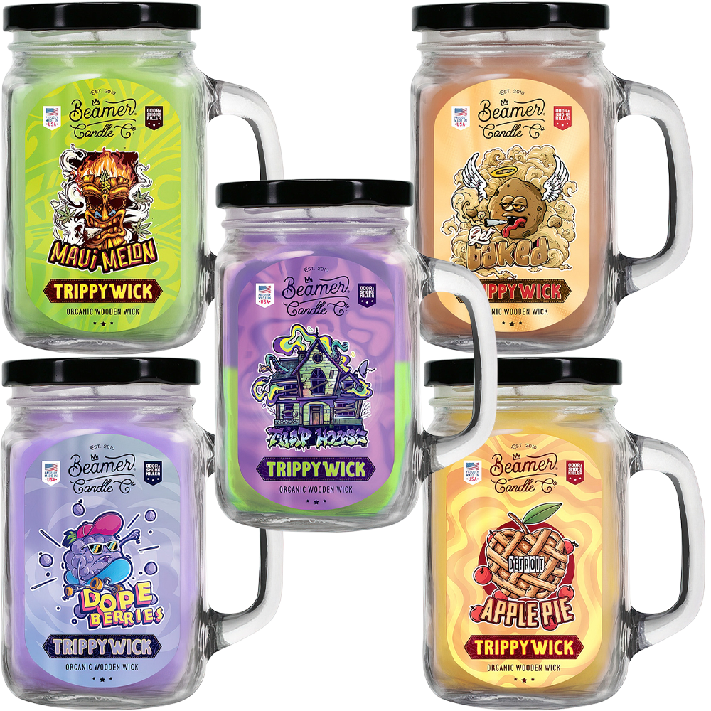 Beamer Candle Co. Trippy Wick Collection Mason Jar Candle | 12oz