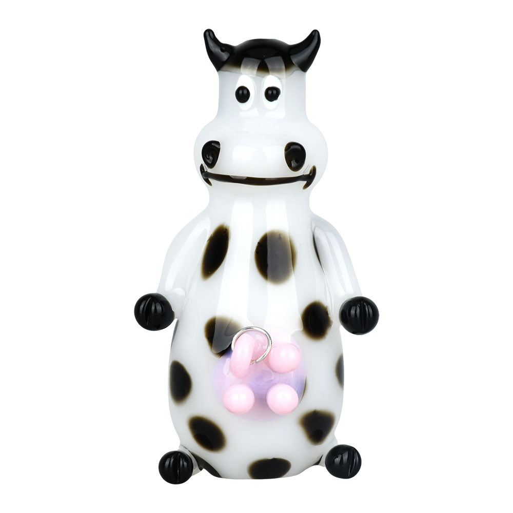 The High Culture Udderly Bohemian Bovine Glass Hand Pipe - 4.5"