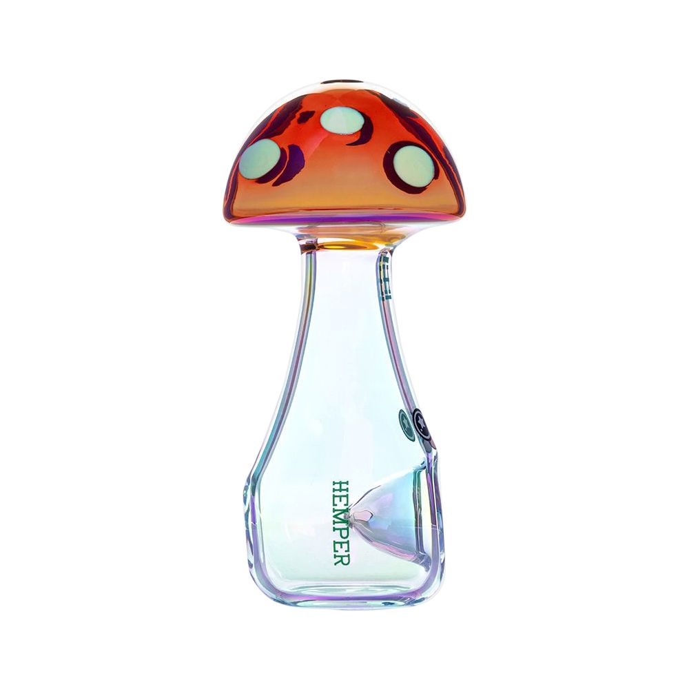 Hemper Trippy Shroom Glass Hand Pipe - 4.5"