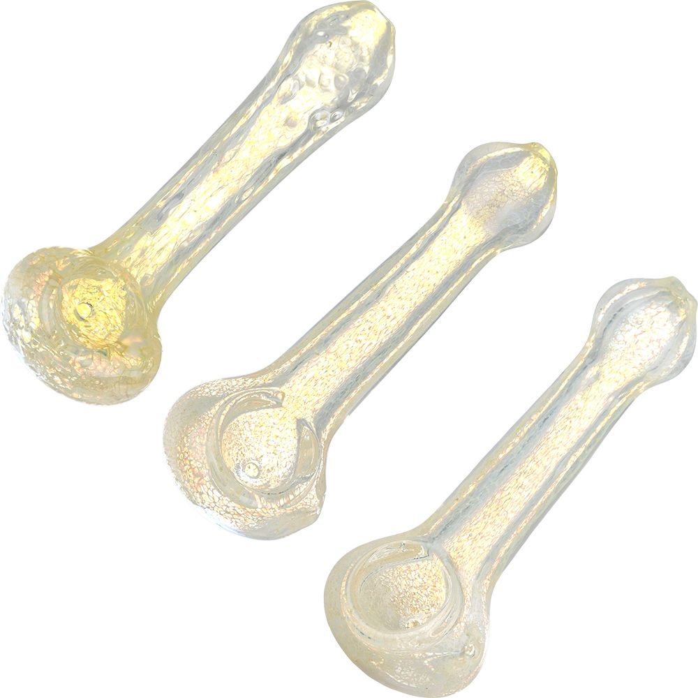 The High Culture Sparkling Lemonade Crackle Glass Spoon Pipe - 4.75"