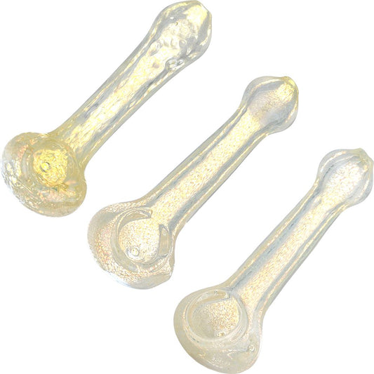 The High Culture Sparkling Lemonade Crackle Glass Spoon Pipe - 4.75"