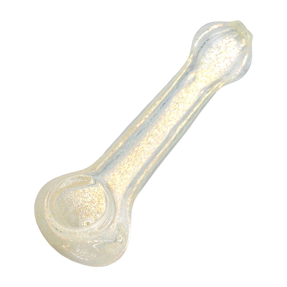 The High Culture Sparkling Lemonade Crackle Glass Spoon Pipe - 4.75"