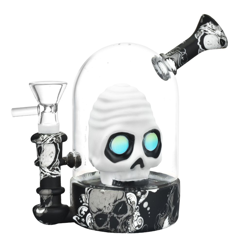 The High Culture Spun Skull Bell Jar Water Pipe - 5.5" / 14mm F