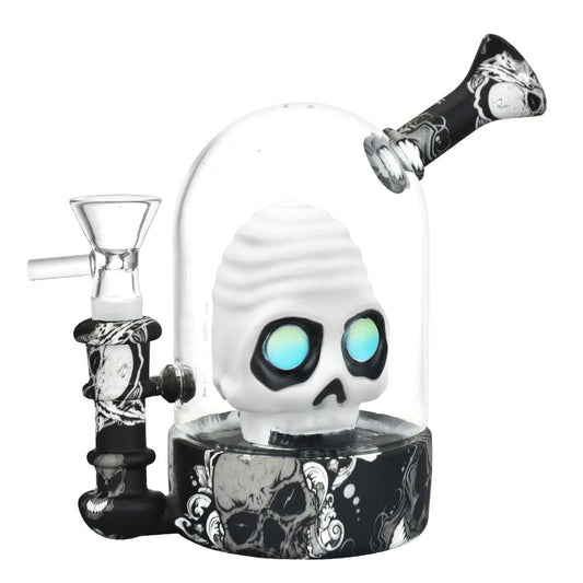 The High Culture Spun Skull Bell Jar Water Pipe - 5.5" / 14mm F