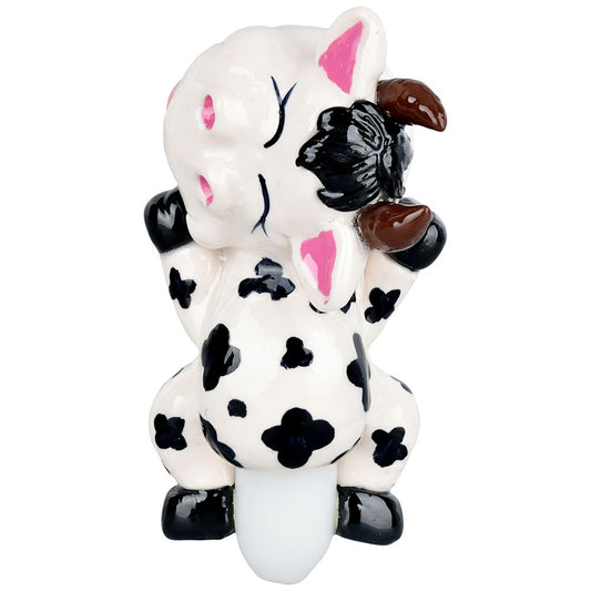 The High Culture Comfy Cow Enamel on Glass Hand Pipe - 5.25"