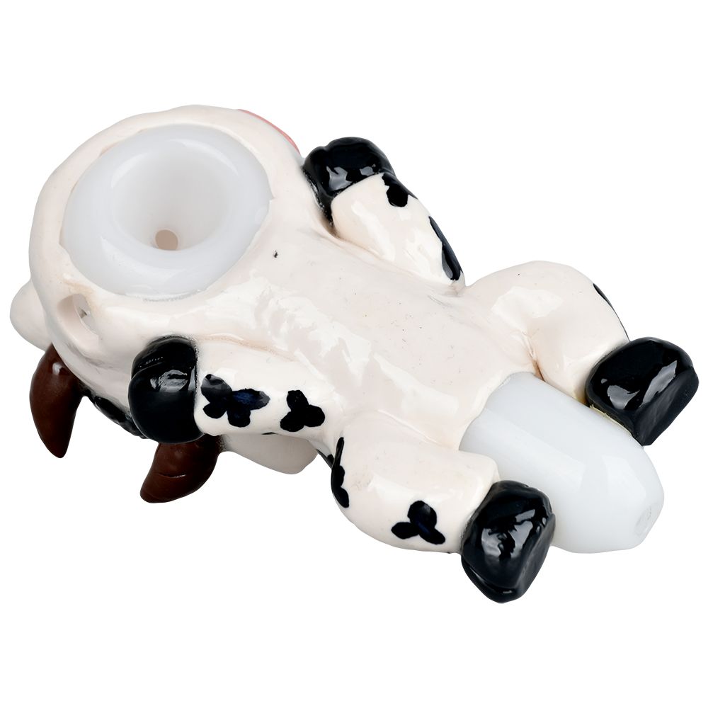 The High Culture Comfy Cow Enamel on Glass Hand Pipe - 5.25"
