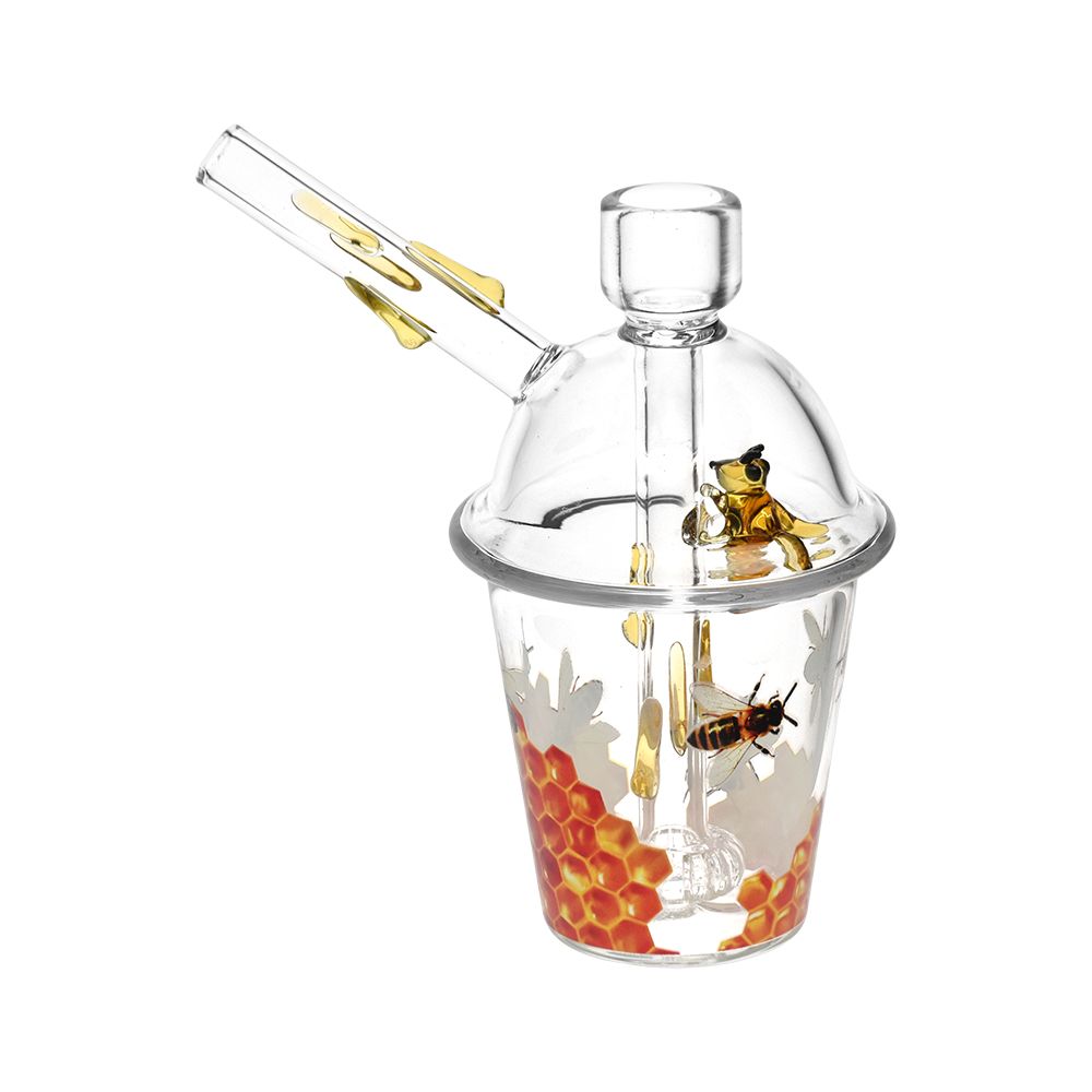 The High Culture Buzzin' Bee Glass Cup Bubbler - 5.5"