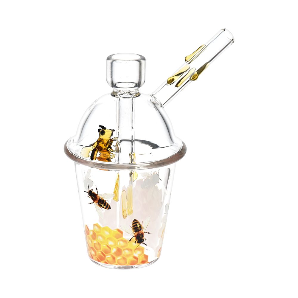 The High Culture Buzzin' Bee Glass Cup Bubbler - 5.5"