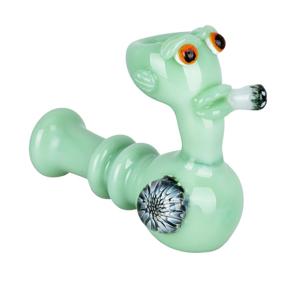 The High Culture Smoking Alien Glass Hand Pipe - 5"