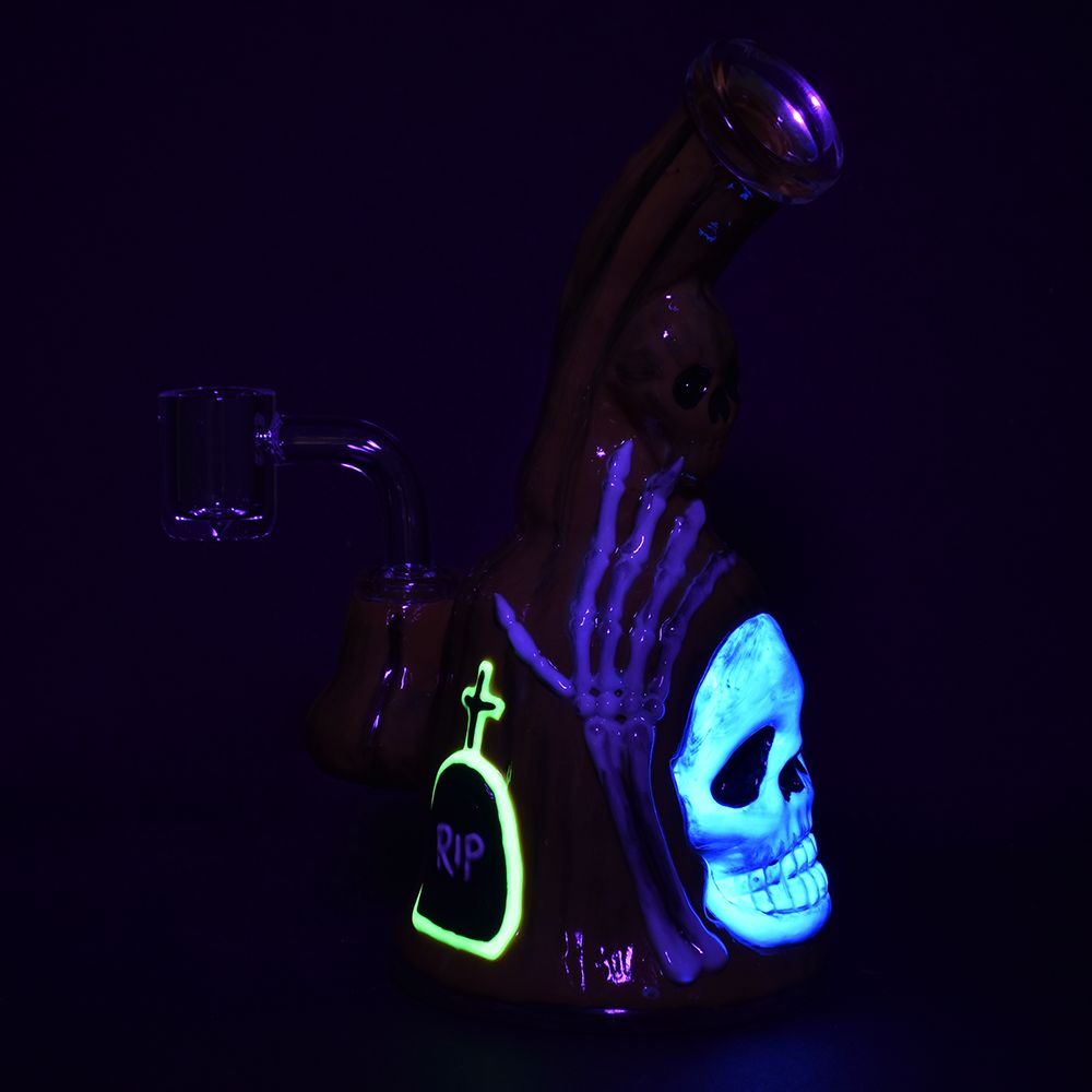 The High Culture Haunted Gourd Enamel on Glass Dab Rig - 7" / 14mm F
