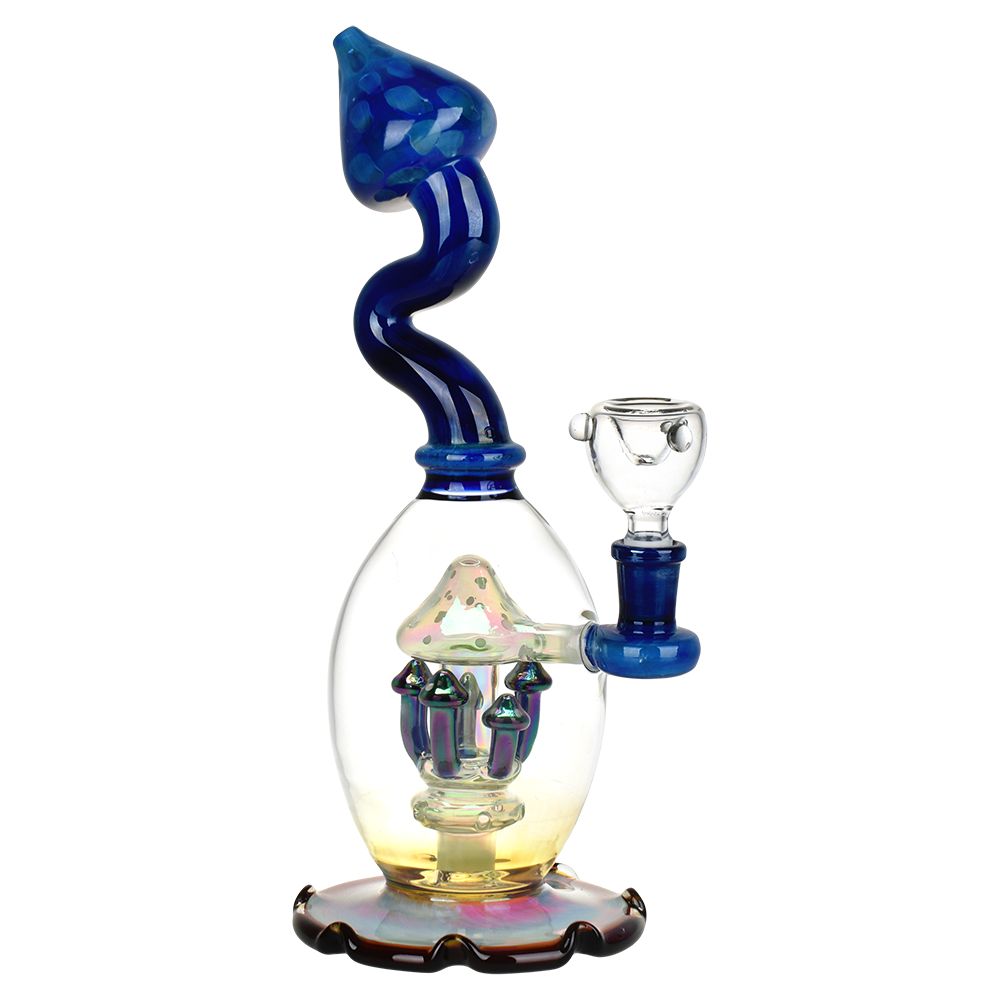 The High Culture Mushroom Magic Glass Water Pipe - 11" / 14mm F