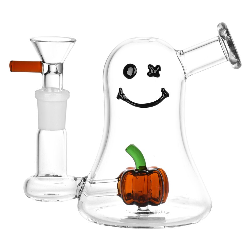 The High Culture Li'l Ghosty Glass Water Pipe - 4.5 / 14mm F
