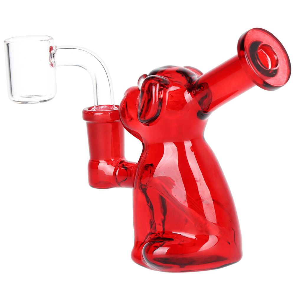The High Culture Big Red Dog Glass Dab Rig - 4" / 14mm F