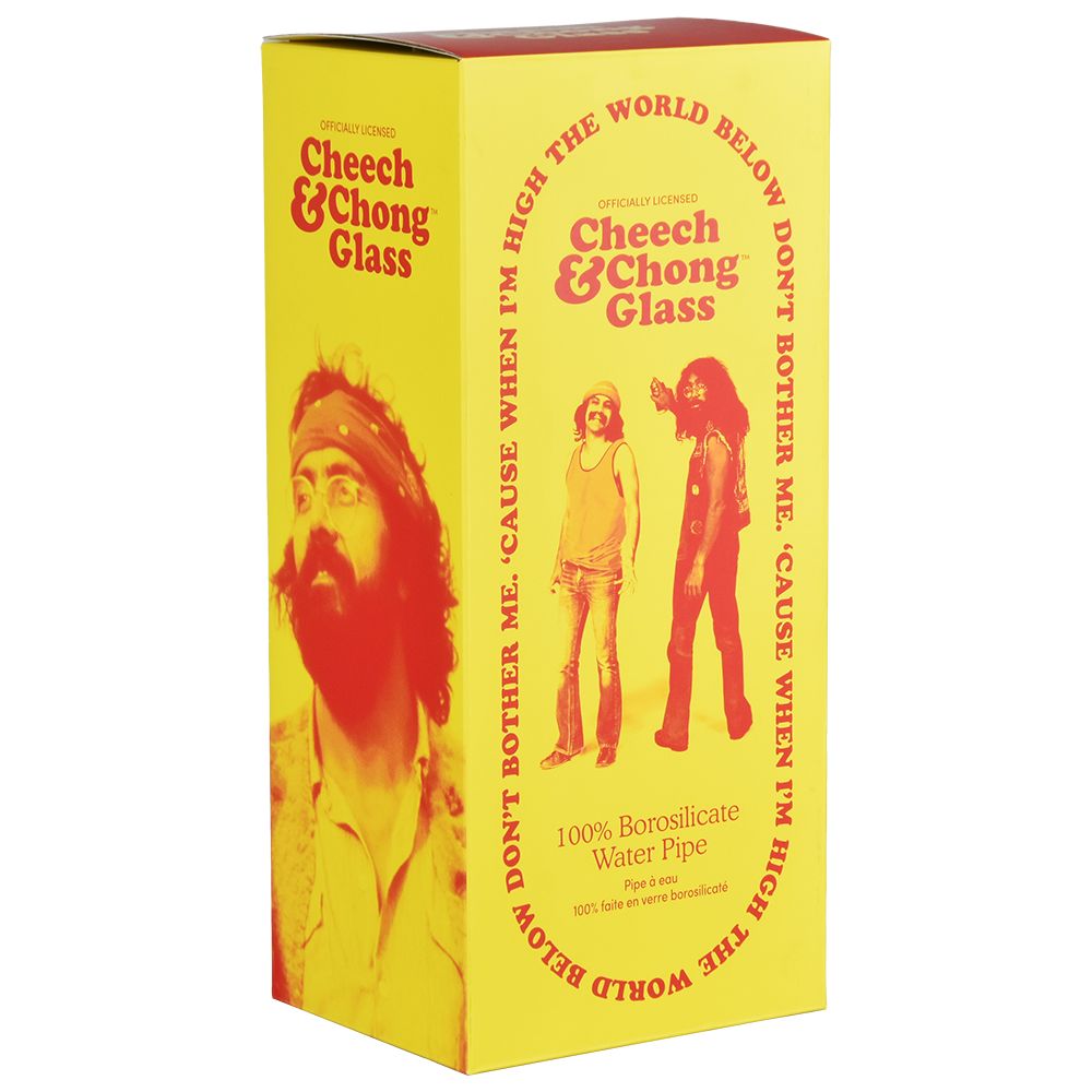 Cheech & Chong Glass Basketball Jones Chillax Beaker Water Pipe | 12" | 14mm F | Licensed Gift Box Included