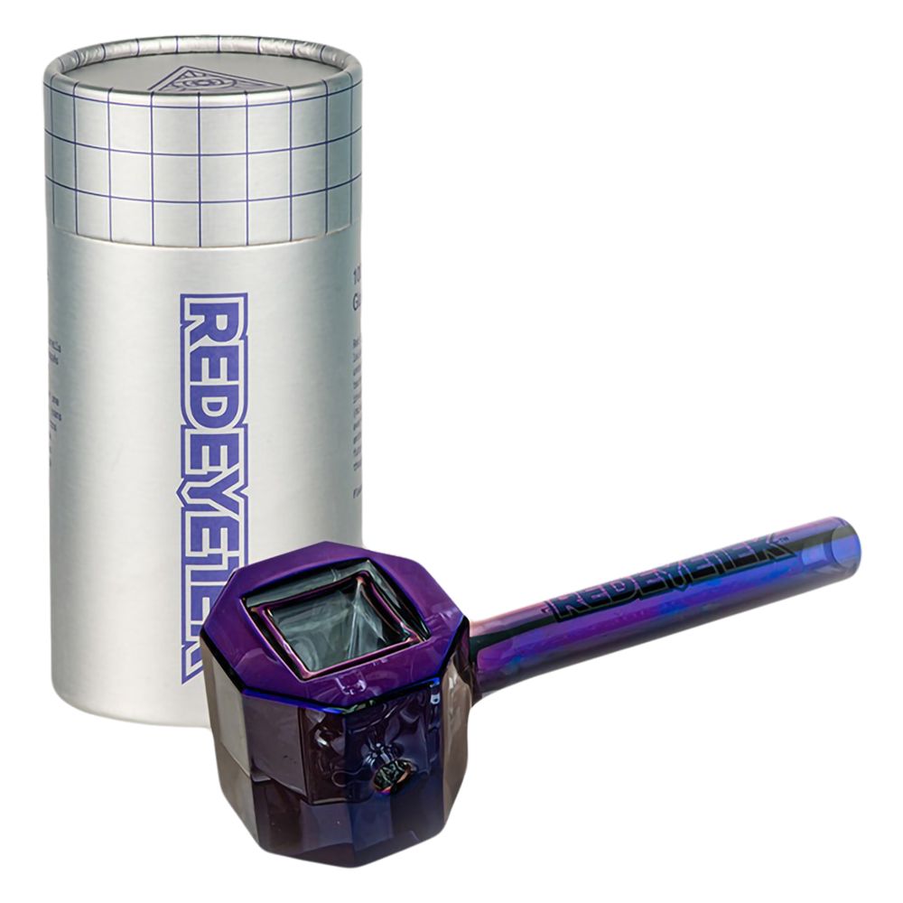 Red Eye Tek Terminator Finish Infinity Bowl Octagon Glass Hand Pipe | 4.5"
