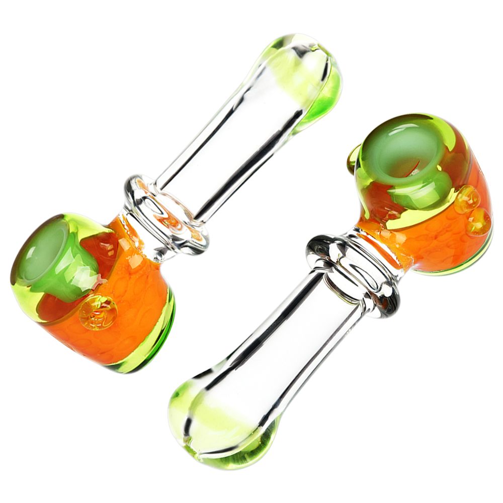 The HighCulture Blooming Slime Barrel Hammer Glass Hand Pipe - 4.75"
