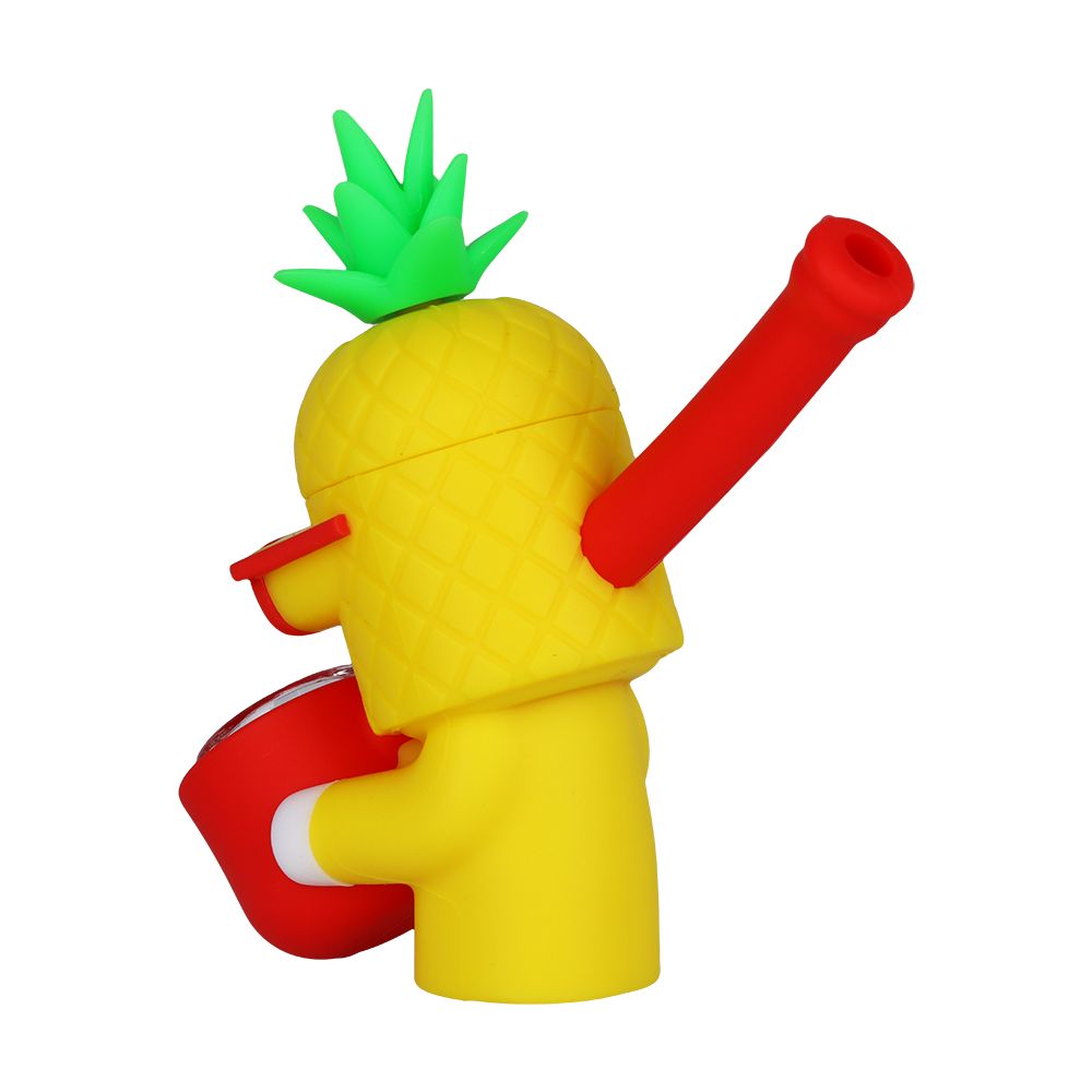 The High Culture Cool Guy Pineapple Secret Stash Silicone Hand Pipe - 4"