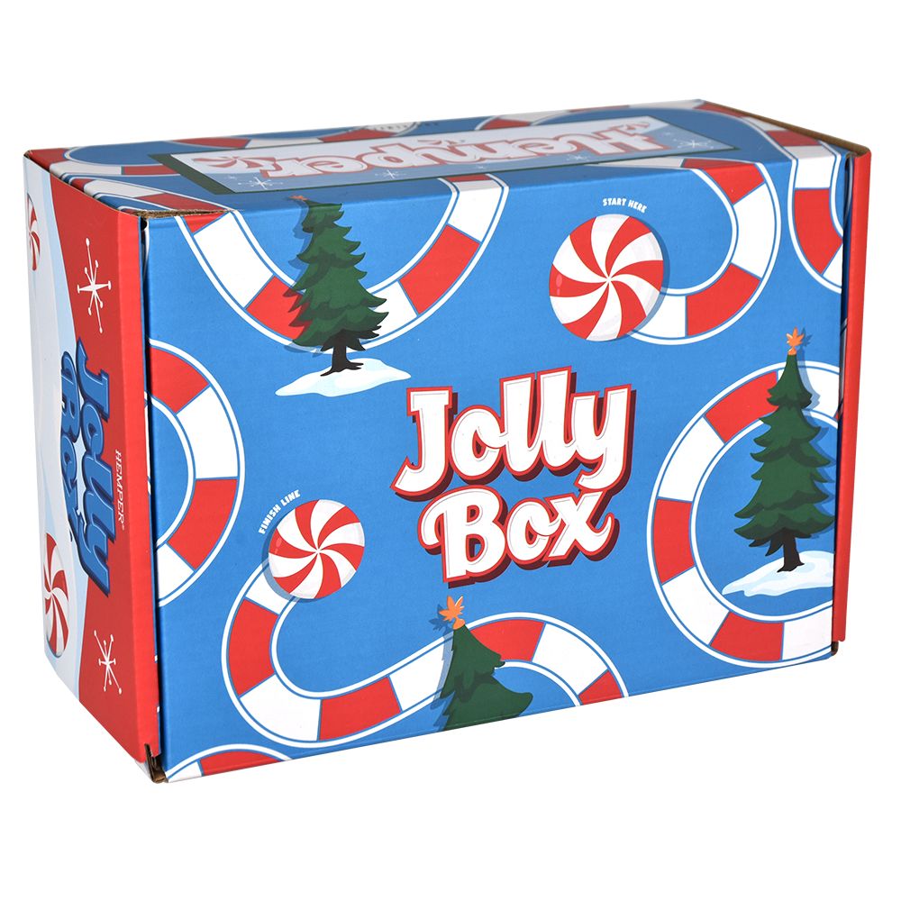 Hemper Jollypop Candy Cane Glass Water Pipe - 6.75" / 14mm F