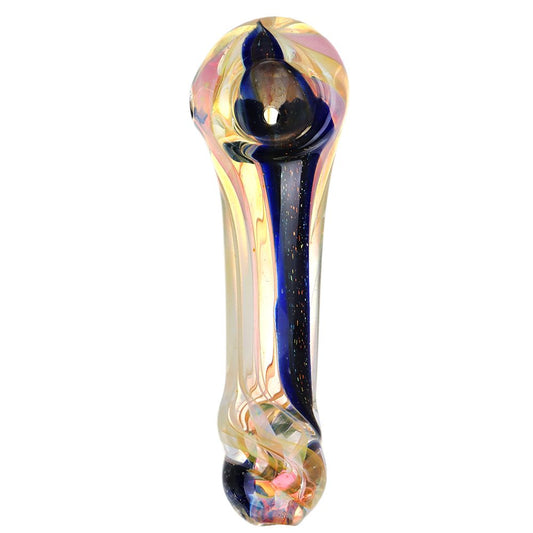 The High Culture Plot Twist Dichro Stripe Glass Hand Pipe - 4.25"