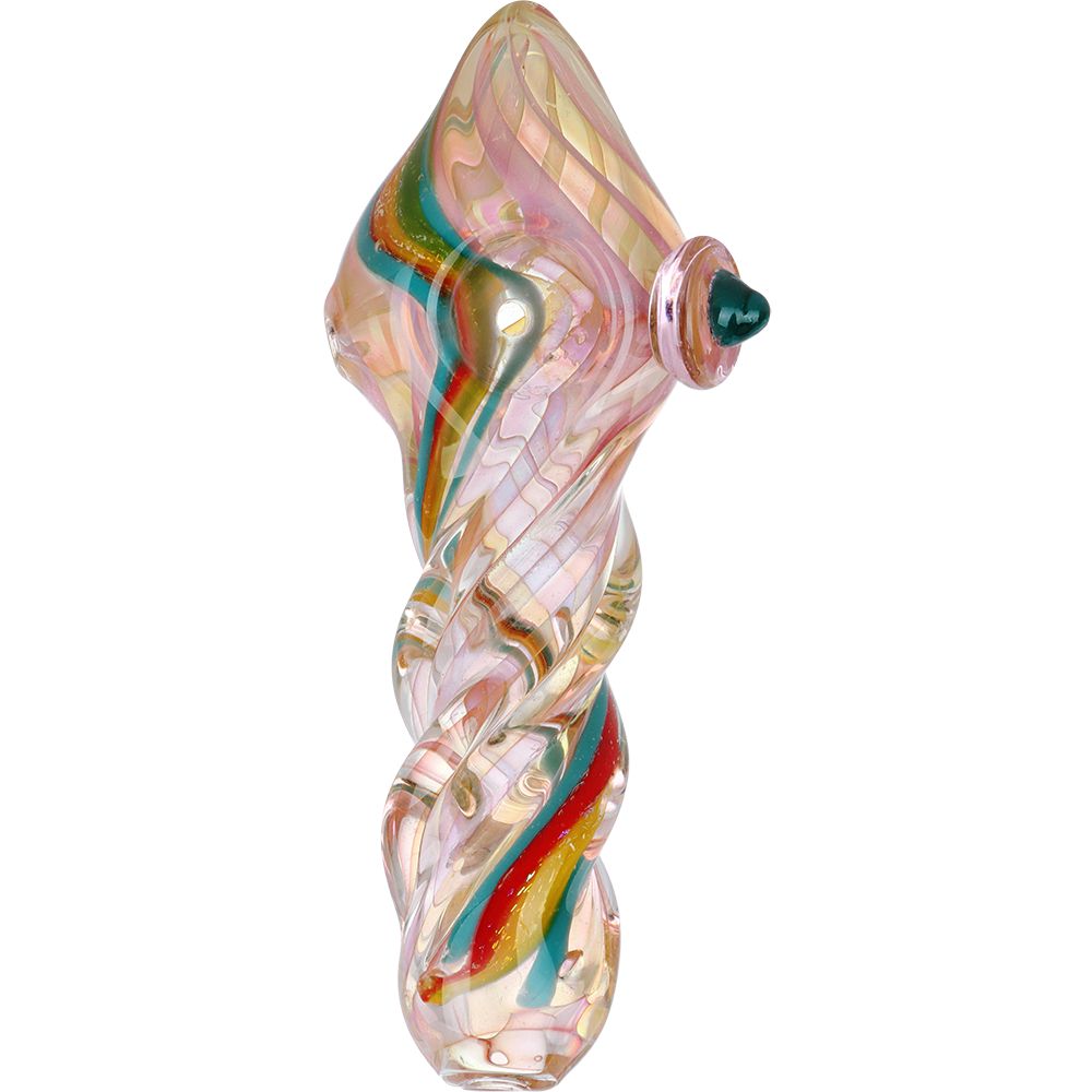 The HighCulture Candy Pop Memories Twisted Glass Hand Pipe - 5"