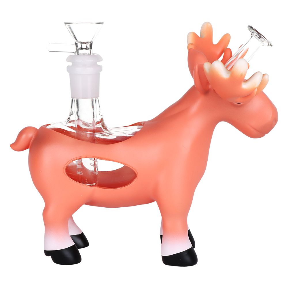 The High Culture A-Moose Bouche Silicone & Glass Bubbler - 6" / 14mm F