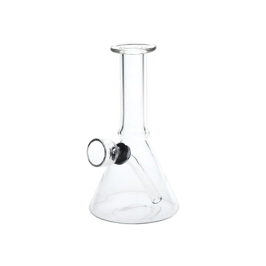 The High Culture Mini, But Mighty Beaker Glass Water Pipe - 4.75" / Clear