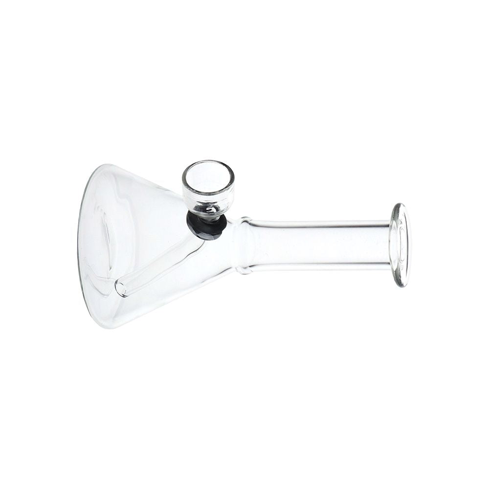 The High Culture Mini, But Mighty Beaker Glass Water Pipe - 4.75" / Clear