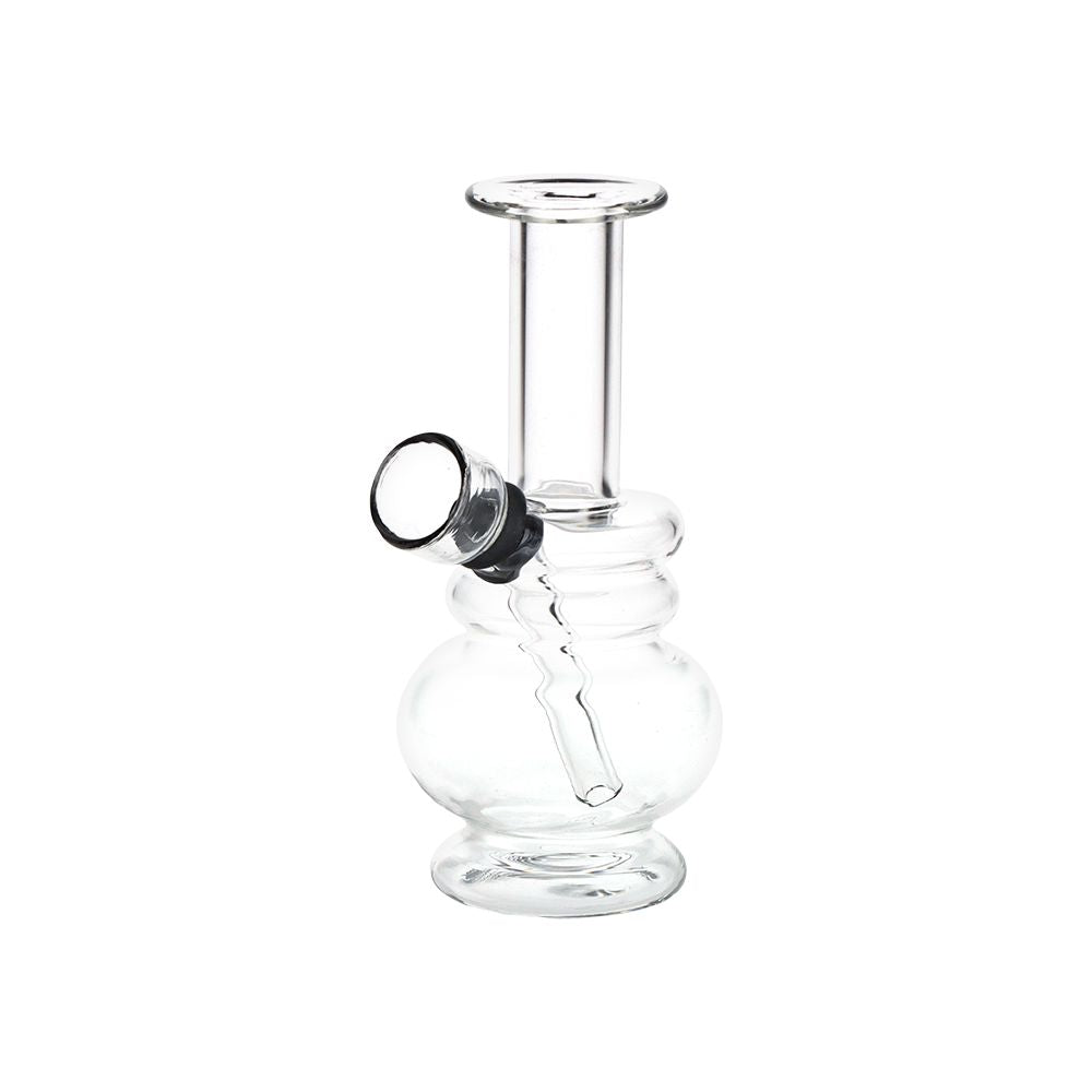 The High Culture Small But Stout Bubble Rings Glass Water Pipe - 4.75" / Clear