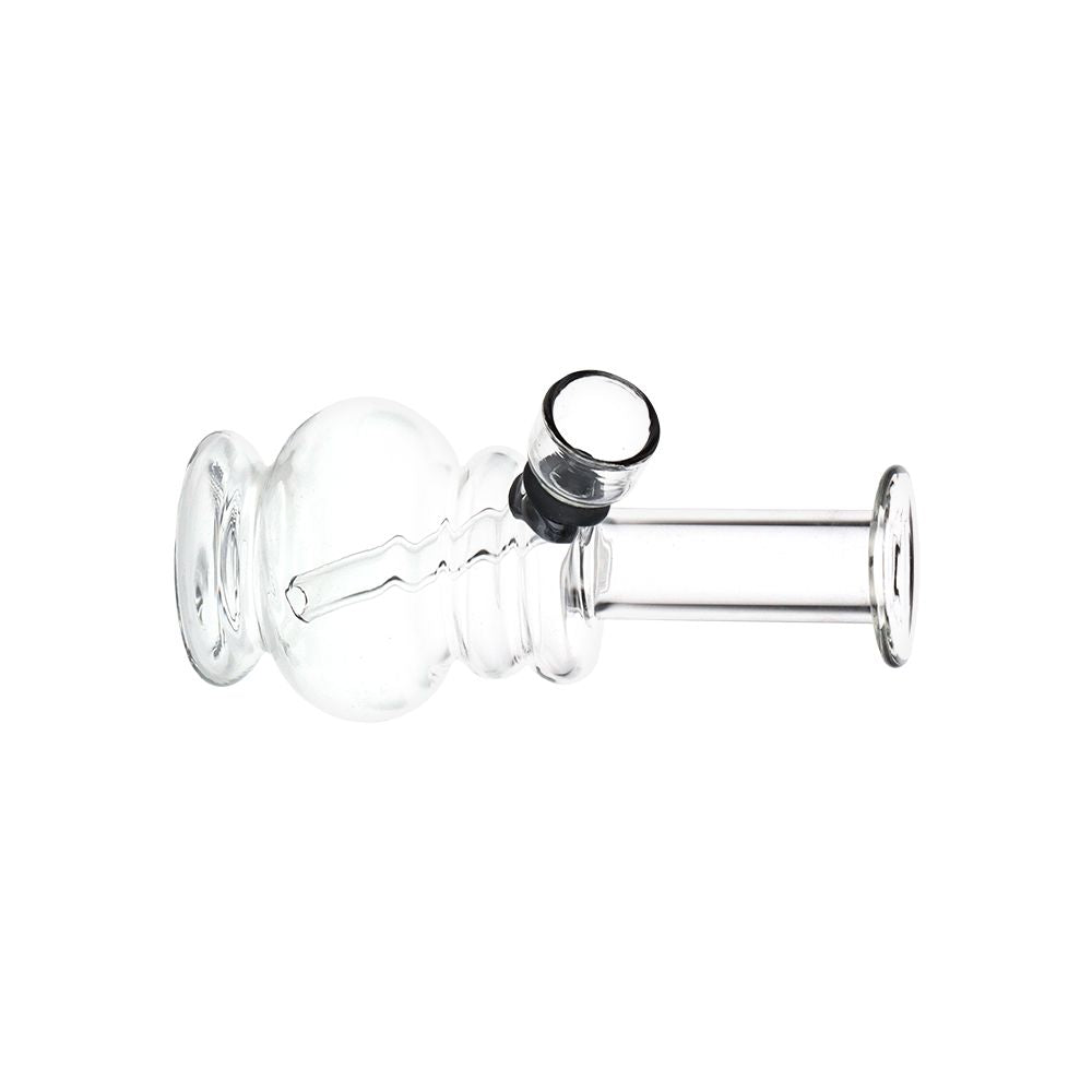The High Culture Small But Stout Bubble Rings Glass Water Pipe - 4.75" / Clear
