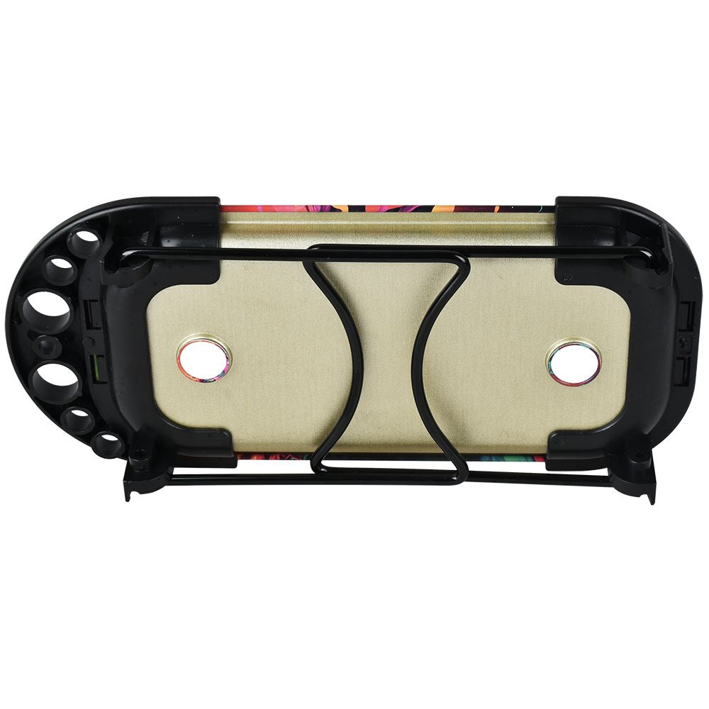 Elevated Metal Rolling Tray & Cone Loader Kit - Tie Dye Leaf / 9.25"x4.2"