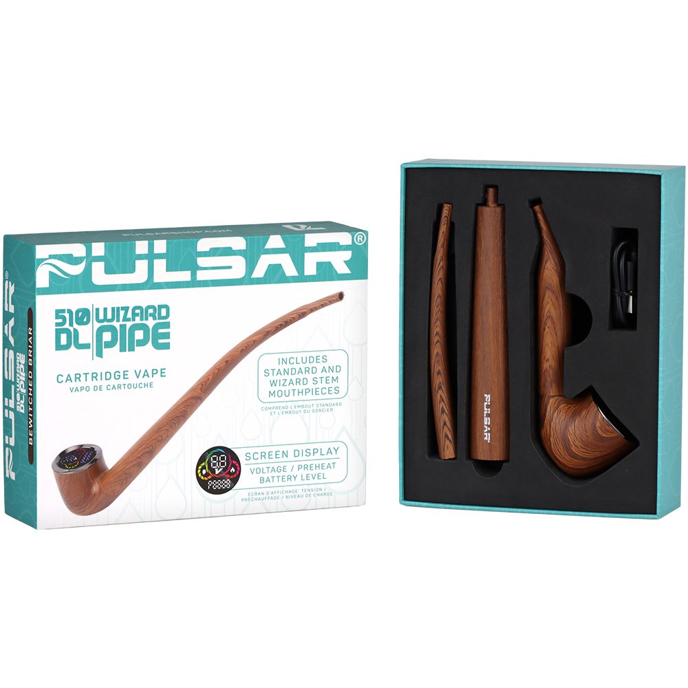 Pulsar 510 DL Wizard Pipe Variable Voltage Cartridge Vape | 650mAh