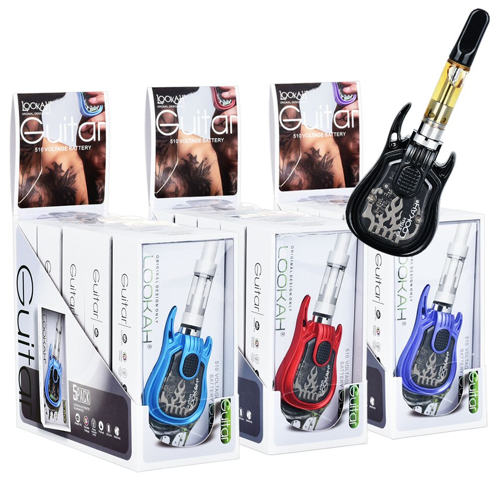 Lookah Guitar Variable Voltage 510 Vape Battery | 350mAh | 5ct Display